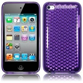 Apple iPod Touch 4 4G 4th Generation Purple Honeycomb Hexagonal Gel Case Cover Design From Keep Talking iPod Touch 4G Accessories: Cases, Covers and Skins