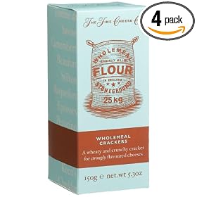 The Fine Cheese Co. Wholemeal Cracker for Strongly Flavored Cheeses, 5.3 oz (Pack of 4)