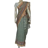 Hand Woven Cotton Printed Sari from India
