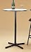 Black Finish Metal Bar Table with White Laminated Top