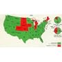 Map of United States (Presidential Election, 1940) Art Poster Print - 13x19