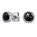10k White Gold Rose-Cut Black Diamond Earrings (1/2 cttw)