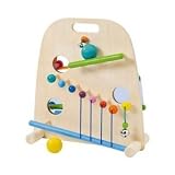 Selecta Spielzeug 1579 - Kullala, Erlebnisspielzeug / Kugelbahn für Kleinkinder, 35 cm, mit 2 großen Kugeln, aus Holz