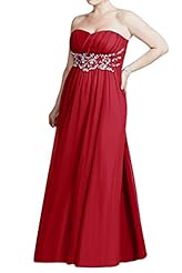 Plus Size Beaded Chiffon Evening Dress/Bridesmaid Dress 