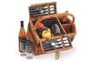 Swanky Handcrafted 2-Person Woven Willow Picnic Basket Set with Accessories