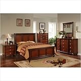 Ethan Panel Bedroom Set in Cherry Size: Queen