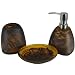 Bathroom or Kitchen Set: Soap dispenser, toothbrush holder, dish,