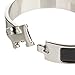 Urparcel Women`s Stylish 316l Stainless Steel Anti-allergic H-shaped Buckle Bracelet Bangle - Silver + Black