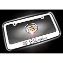 Cadillac Logo Chrome Solid Brass License Frame