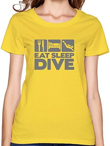 StaBe Women Eat Sleep Dive T-Shirt Slim Fit Hot Topic XXL Yellow