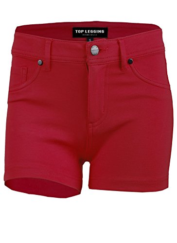 TL Womens Trendy Basic Stretchy Casual Ponte Pocket Shorts in Multiple Colors