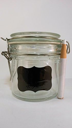 Air-Tight Jar with Chalkboard Label and White Pencil