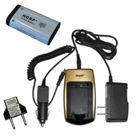 HQRP Battery Charger and Battery compatible with Kodak Z740, Z812 IS, Z8612 IS, Z885, ZD710, Zx1, ZxD Digital Camera plus HQRP Euro Plug Adapter