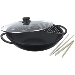 KR�GER SCO11 Wok mit Glasdeckel 36cm LEIPZIG