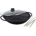 KR�GER SCO11 Wok mit Glasdeckel 36cm LEIPZIG