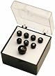 Martin Bridge/End Pin Set, Ebony with Pearl Inlay