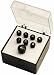 Martin Bridge/End Pin Set, Ebony with Pearl Inlay