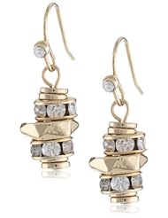 Kenneth Cole New York "Jet" Pave Geometric Bead Drop Earrings