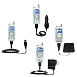 Road Warrior Kit for the Sanyo SCP-4920 includes a Car & Wall Charger AND USB cable AND Battery Extender - Gomadic Brand w/ TipExchange Technology