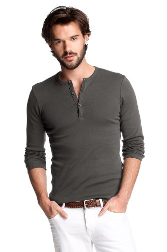 ESPRIT Herren Shirt/ Langarmshirt N32622, Gr. 50/52 (L), Braun (305 dark burnt metal) Preisvergleich