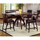 Nottingham 6-Piece Counter Height Dining Room Furniture Set with Bench - Hi ....