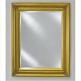 IMAGE OF Estate Collection Rectangular Framed Wall Mirror Finish: Antique Gold, Size: 28
