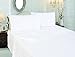 Cotton Sateen Queen Flat-Sheet White - Premium Quality Combed Cotton Long Staple Fiber - Breathable, Cozy, Comfortable & Exceptionally Durable - Hotel Quality By Utopia Bedding (Queen, White)