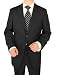 Modern Signature Collection Italian Fit Mens Suit Merino Wool 140s Two Button 2pc Jacket Plus Pants Black Narrow Stripe