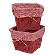 Burlington Baby Small Painted Willow Basket Set, Red