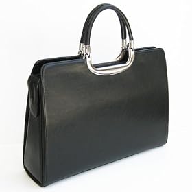 VANI Black Women Ladies Briefcase with Detachable Shoulder Strap NEW WITH DUSTBAG!
