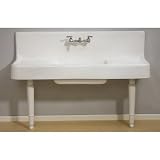 Sign of the Crab P0814 Clarion 5' Cast Iron Farmhouse Drainboard Sink