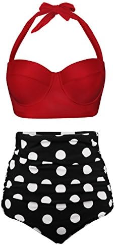 Vintage Polka Bathing Suits For All Plus Dot(Red3(Polka),M(US4-6))