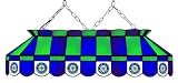 Imperial Seattle Mariners Licensed 40-Inch Rectangular Stained Glass Billiard Table Light