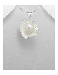 Fresh Water Pearls Pendant Necklace In 92.5 Sterling Silver