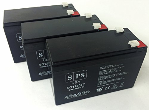 SPS Brand 12V 8Ah Replacement Battery for Alpha Technologies ALI Plus BP1500-2200-08 Multi Mount (3 Pack)