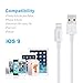 Atill 3ft & 6ft 8 Pin to USB Sync Charging Cable Cord for iPhone 6s, 6s plus, 6 Plus, 6, iPhone 5s, 5c, 5, iPad Air, Mini, Mini 2, iPad 4, iPod 5, and iPod Nano 7 - Pack of 2 Each - White