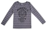 ワンピース ルフィボーダーロングスリーブ Tシャツ グレー Girs FREE
