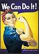 We Can Do It! (Rosie the Riveter) J. Howard Miller Poster Dry Mounted Wood Fr.
