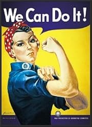 We Can Do It! (Rosie the Riveter) J. Howard Miller Poster Dry Mounted Wood Fr.