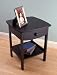 Kitchen & Housewares : Winsome 20218 Black Beechwood END TABLE/NIGHT STAND WITH ONE DRAWER
