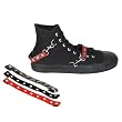 MENS Canvas High Top Bondage Black Sneaker Emo
