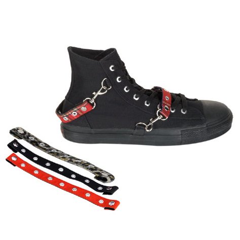 MENS Canvas High Top Bondage Black Sneaker Emo product image