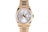 Rolex Mens New Style Yellow Gold President Silver Stick Dial