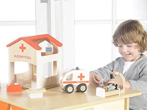 Masterkidz Wooden Hospital Mini Playset Role Play Learning Toys for Kids(MK00927)
