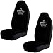 Crown Gem Crystal Studded Rhinestone Bling Car Truck SUV Front High Back Bucket Seat Covers - Pair