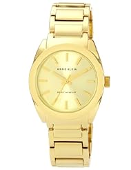 Anne Klein Womens AK/1060CHGB Round Gold Tone Watch