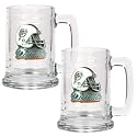 NIB Miami Dolphins NFL 2pc 15oz Glass Tankard Set