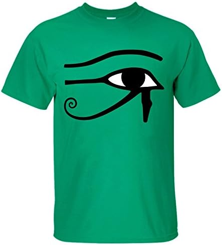 QANG Eyes Design Men's Cotton Youth T Shirts green XL