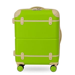 KABAS Casual Luggage Spinner Wheel Cinnamon Hard Shell suitcase Pure green 20