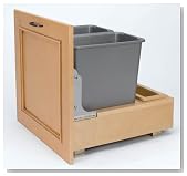 Rev-A-Shelf 4WCBM-2430DM-2 Double 30 Quart Waste Container - Wood - Maple-Natural